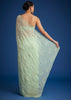 Light Green Georgette Saree With Cutdana And Bead Embroidery