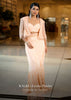 Light Peach Pleated Blouse With Short Jacket And Draped Frill Skirt