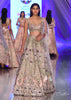 Light Pink Lehenga Choli With Multi Colored 3D Embroidered Kalis In Floral And Scallop Motifs