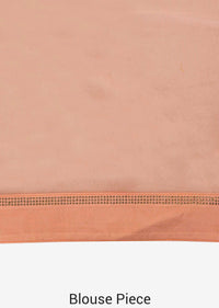 Light pink saree in georgette with thread and kundan work only on Kalki