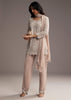 Lilac Purple Georgette Kurta Set With Beads Work