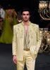 Lime bandhgala jacket and pant set