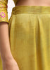 Lime Green Block Printed Chanderi Kurta Palazzo Set