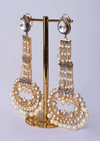 Long drop multi chain traditional earring only on Kalki