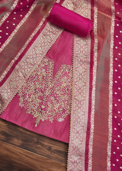Magenta Chanderi Suit
