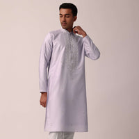 Majestic Festival Silk Kurta Set With Thread And Mirror Work