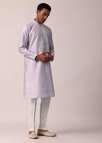 Majestic Festival Silk Kurta Set With Thread And Mirror Work