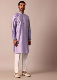 Majestic Purple Jacket Kurta Set For Men