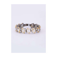 Marquise cut golden stone studded bracelet with crystal bead only on Kalki