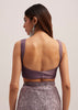 Mauve Half AndHalf Sequins Embroidered Saree