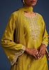 Mehendi Green Silk Embroidered Kurta Dhoti Set