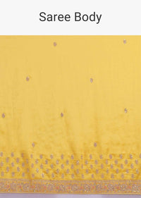 Mellow Yellow Saree In Cotton Silk With Salli Fringes On The Pallu And Buttis Online - Kalki Online