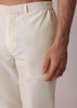 Men White Silk Kurta Set With Intricate Handwork