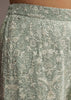 Mint Blue Georgette Palazzo Suit With Sequins And Resham Work
