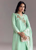 Mint Green Silk Kurta Sharara Set With Gotta Work
