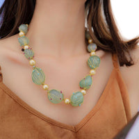 Mint Green Stone String Necklace