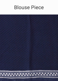 Mood Indigo Blue Batic Printed Crepe Saree