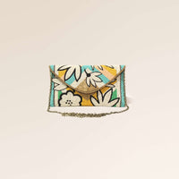 Multi Color Envelope Clutch With Hand Embroidered Cut Dana Work In Floral Motifs Online - Kalki Fashion