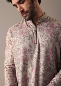 Multi Color Floral Print Kurta Set