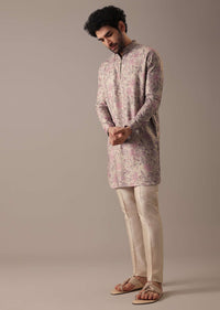 Multi Color Floral Print Kurta Set