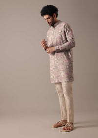 Multi Color Floral Print Kurta Set