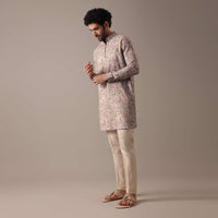 Multi Color Floral Print Kurta Set