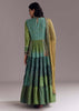 Multi Color Printed Chanderi Anarkali With Stitch Work
