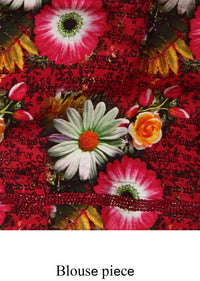 Multi color saree embellished in kundan embroidery only on Kalki