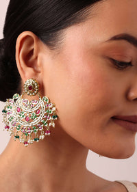 Multi Kundan Beaded Chandbalis