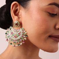 Multi Kundan Beaded Chandbalis