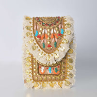 Multicolor Bohemian Mobile Cover With Sequins