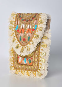 Multicolor Bohemian Mobile Cover With Sequins