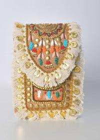 Multicolor Bohemian Mobile Cover With Sequins
