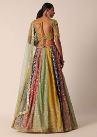 Multicolor Embroidered Lehenga Set With Sequin Work