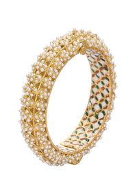 Multicolor Rajwadi Bangle With Meenakari Work And Kundan Detail