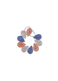 Multicolour Diamond Dangler Earrings