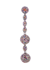 Multicolour Diamond Danglers In Mix Metal