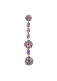 Multicolour Diamond Danglers In Mix Metal