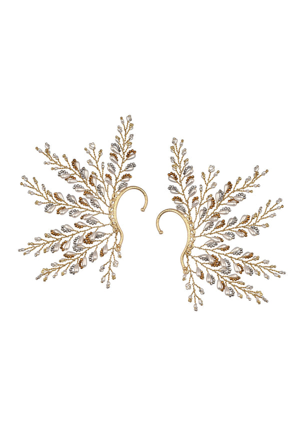 Multicolour Handcrafted Earcuff In Mix Metal