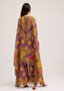 Multicolour Printed Crop Top Palazzo And Cape Set