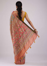 Multicolored Patola Print Silk Saree