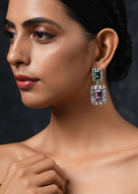 Multicoloured Stone Victorian Earrings