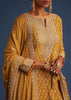 Mustard Yellow Chinon Bandhani Palazzo Set