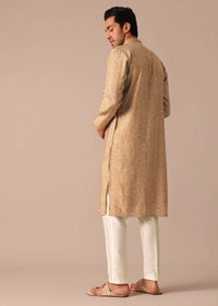 Mustard Yellow Muslin Silk Kurta Set