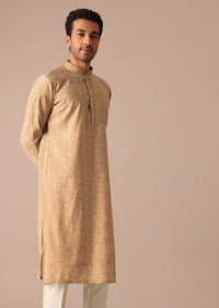 Mustard Yellow Muslin Silk Kurta Set
