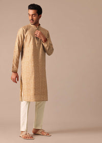 Mustard Yellow Muslin Silk Kurta Set