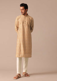 Mustard Yellow Muslin Silk Kurta Set