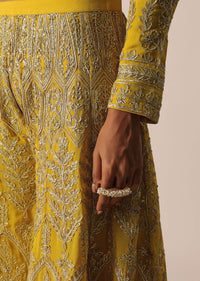 Mustard Yellow Short Kurta Palazzo Set