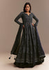 Navy Blue Sequined High Slit Kurta Lehenga Set
