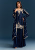 Navy Blue Set With Sequins And Cut Dana Embellished Kurta